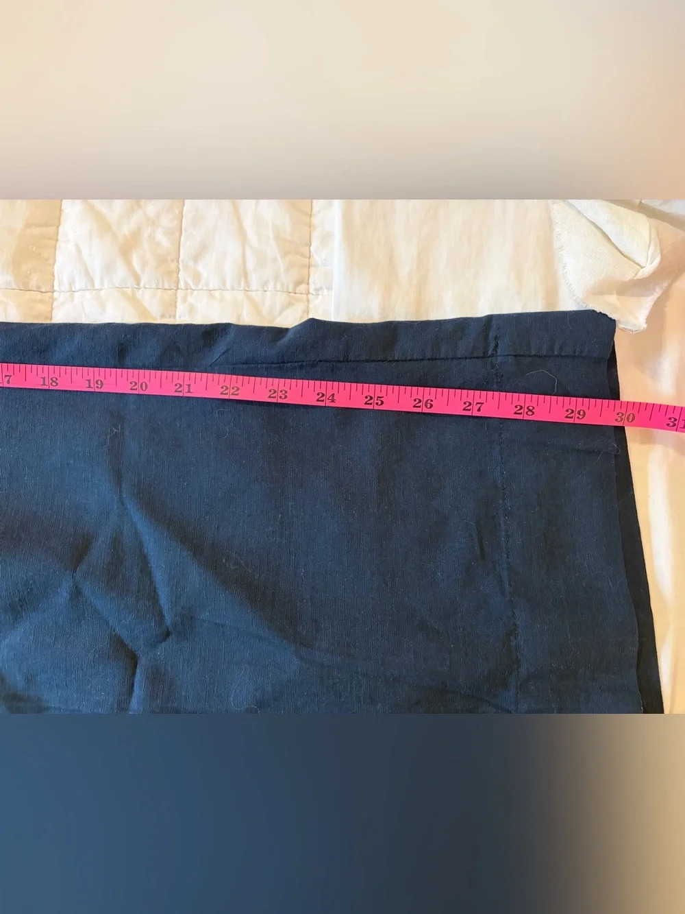 H&M Navy Linen Blend Wide-Leg Women's Pants